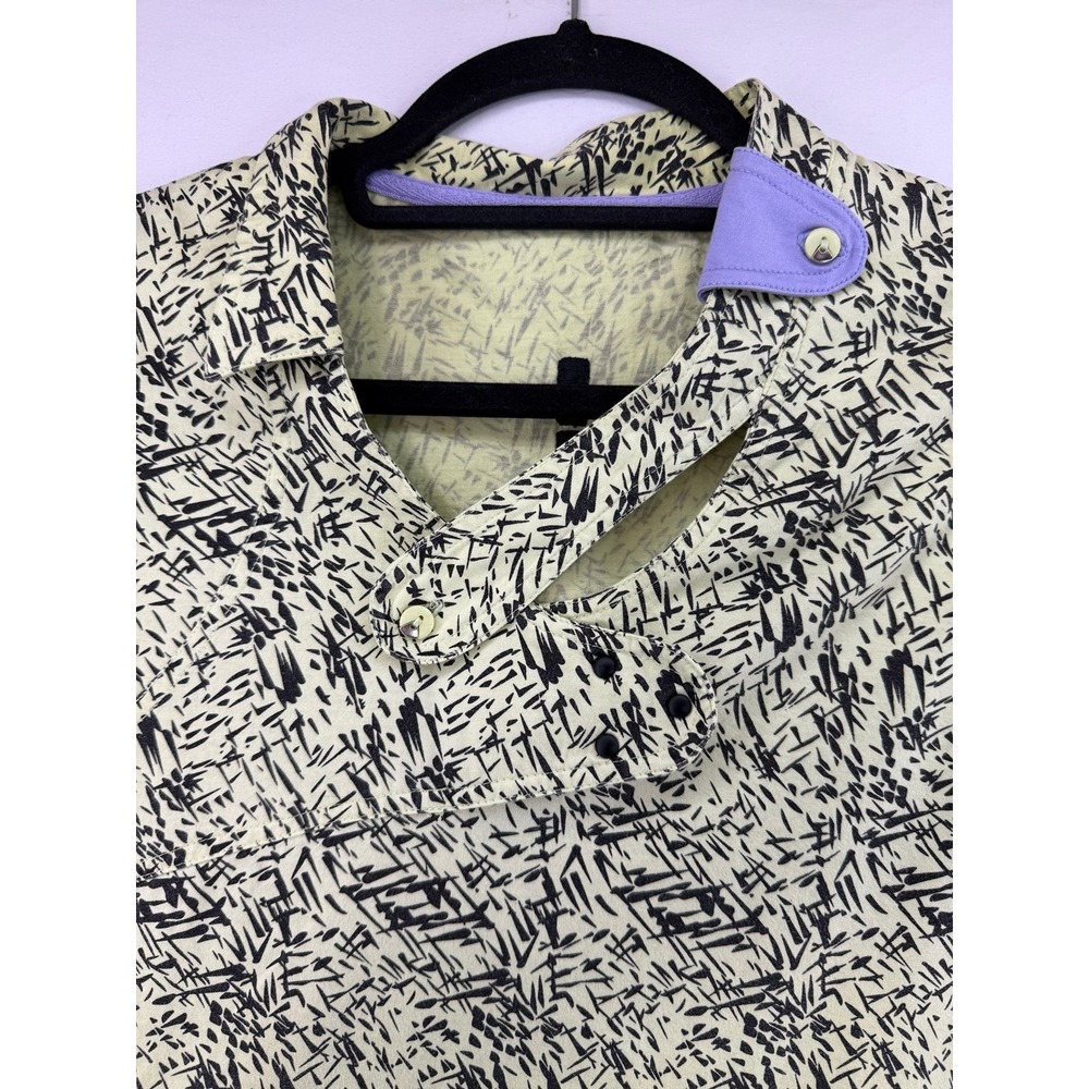 Vintage Jamie Sadock Geometric Asymmetrical Golf Top Large - Picture 2 of 7